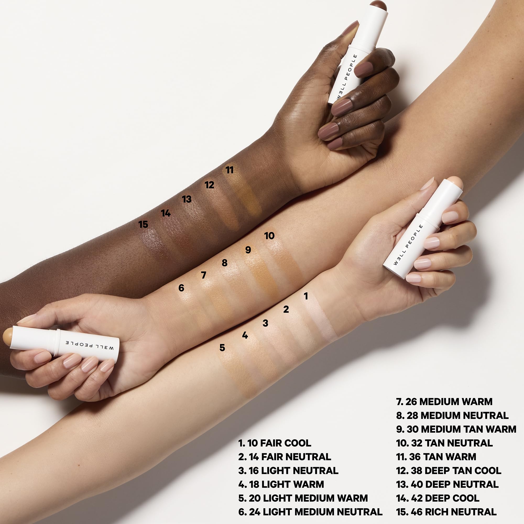 Well People creamy texture swatch illustrating blendable coverage and smooth finish