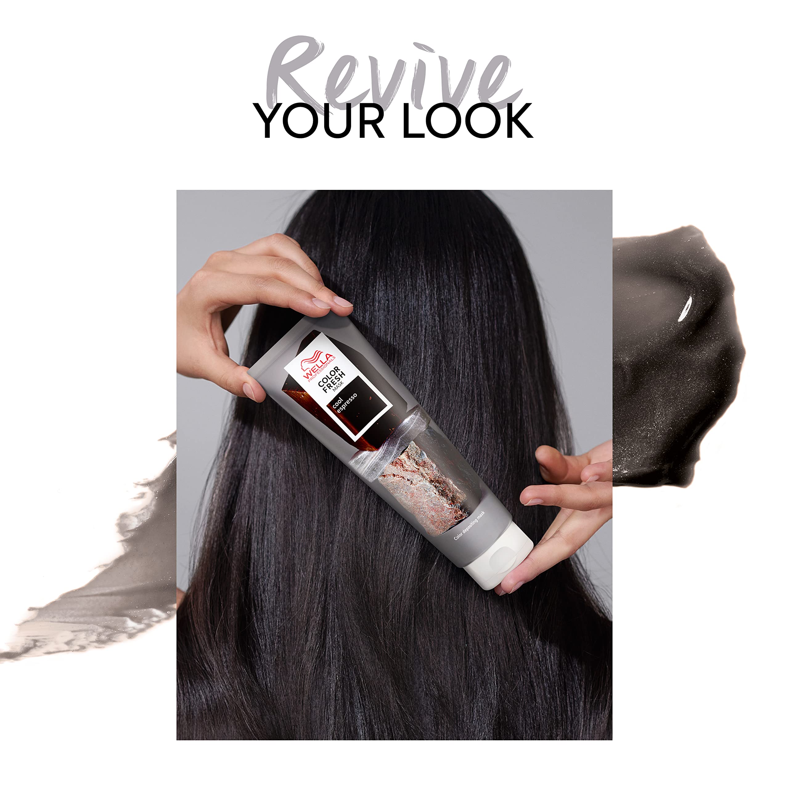 Wella Professionals pouring mask to show creamy consistency and even coverage advantage