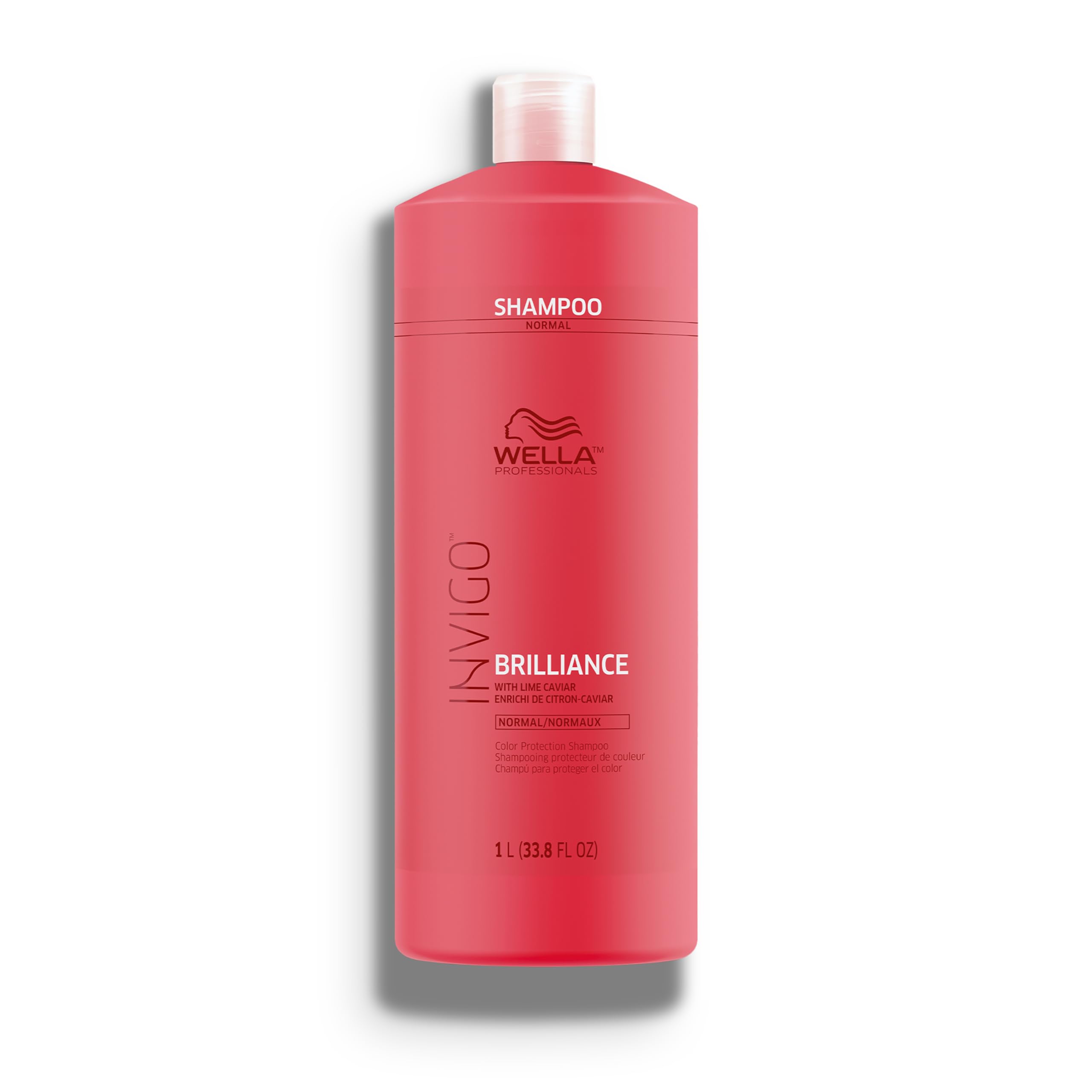 Wella Professionals Invigo Brilliance bottle front showing sleek design and color protection benefit