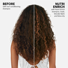 Wella Professionals tub held in hand to show size and portability benefit