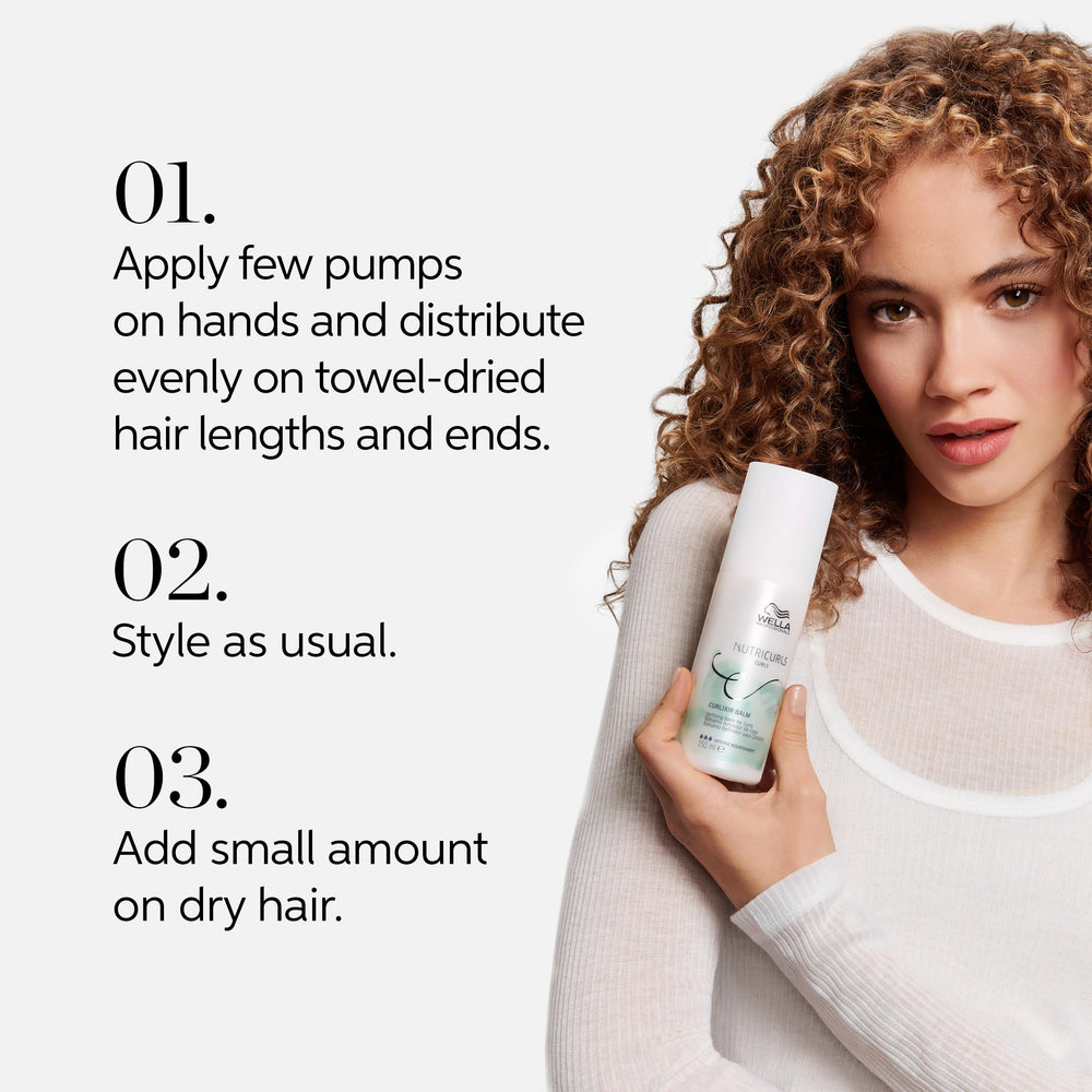 Wella Professionals Nutricurls ingredient label view highlighting nourishing formula