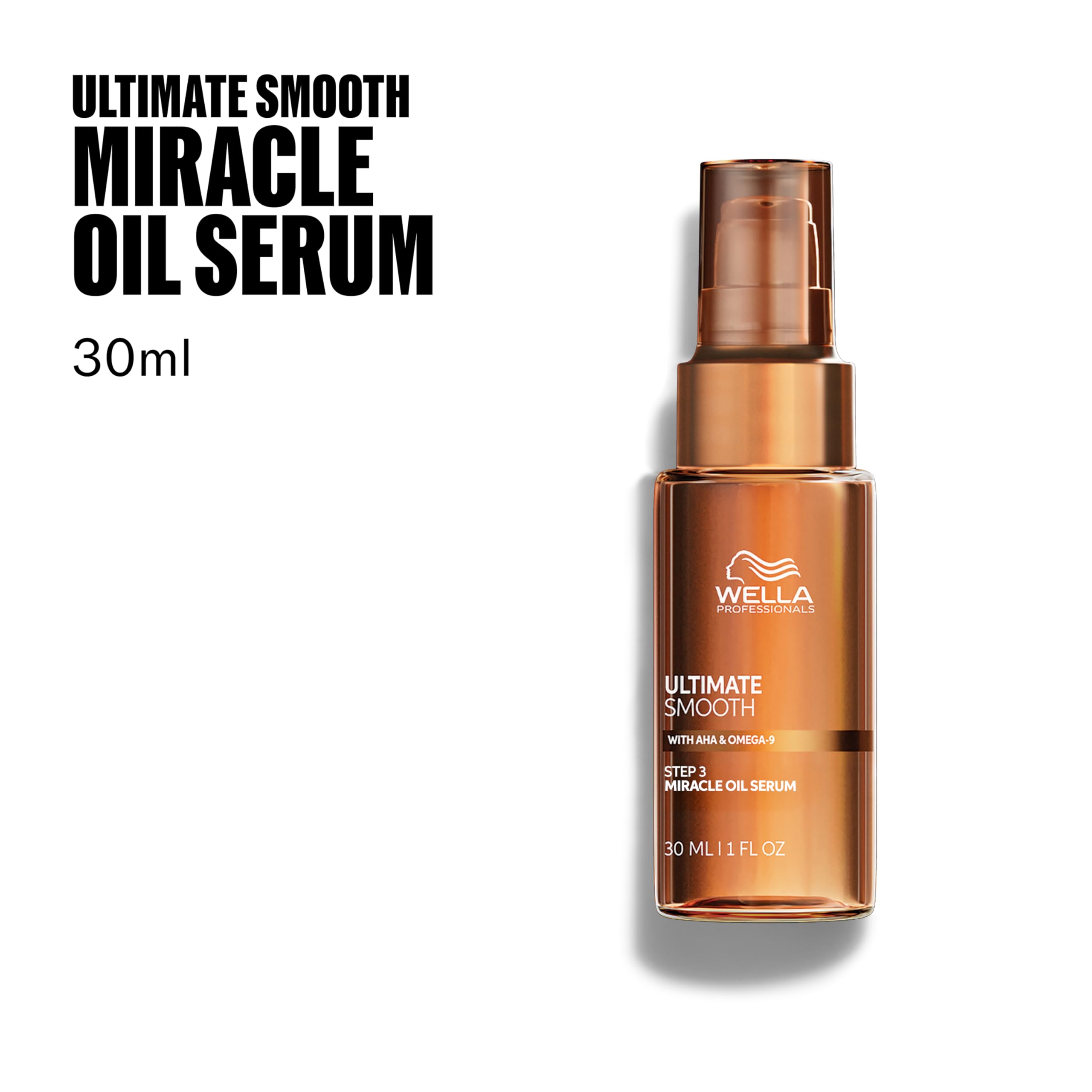 Wella Professionals pump close-up dispensing precise oil for easy application