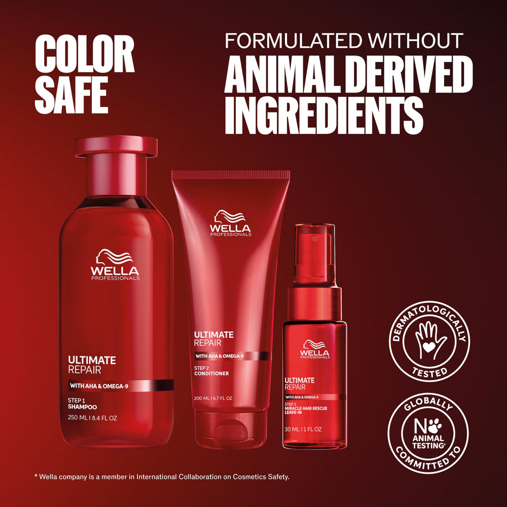 Wella Professionals product in hand for size scale and easy at-home salon benefit