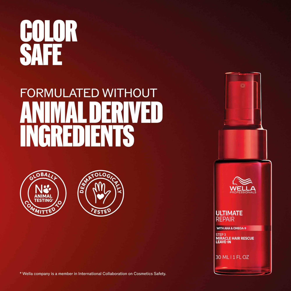 Wella Professionals bottle in hand for scale, showing travel‑friendly size benefit