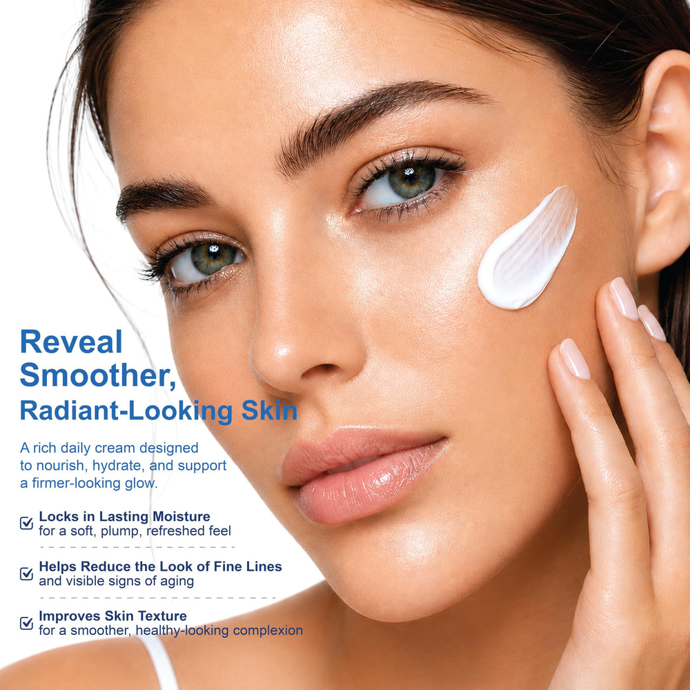 Wellness Heavens ingredient display highlighting retinol and hyaluronic benefits