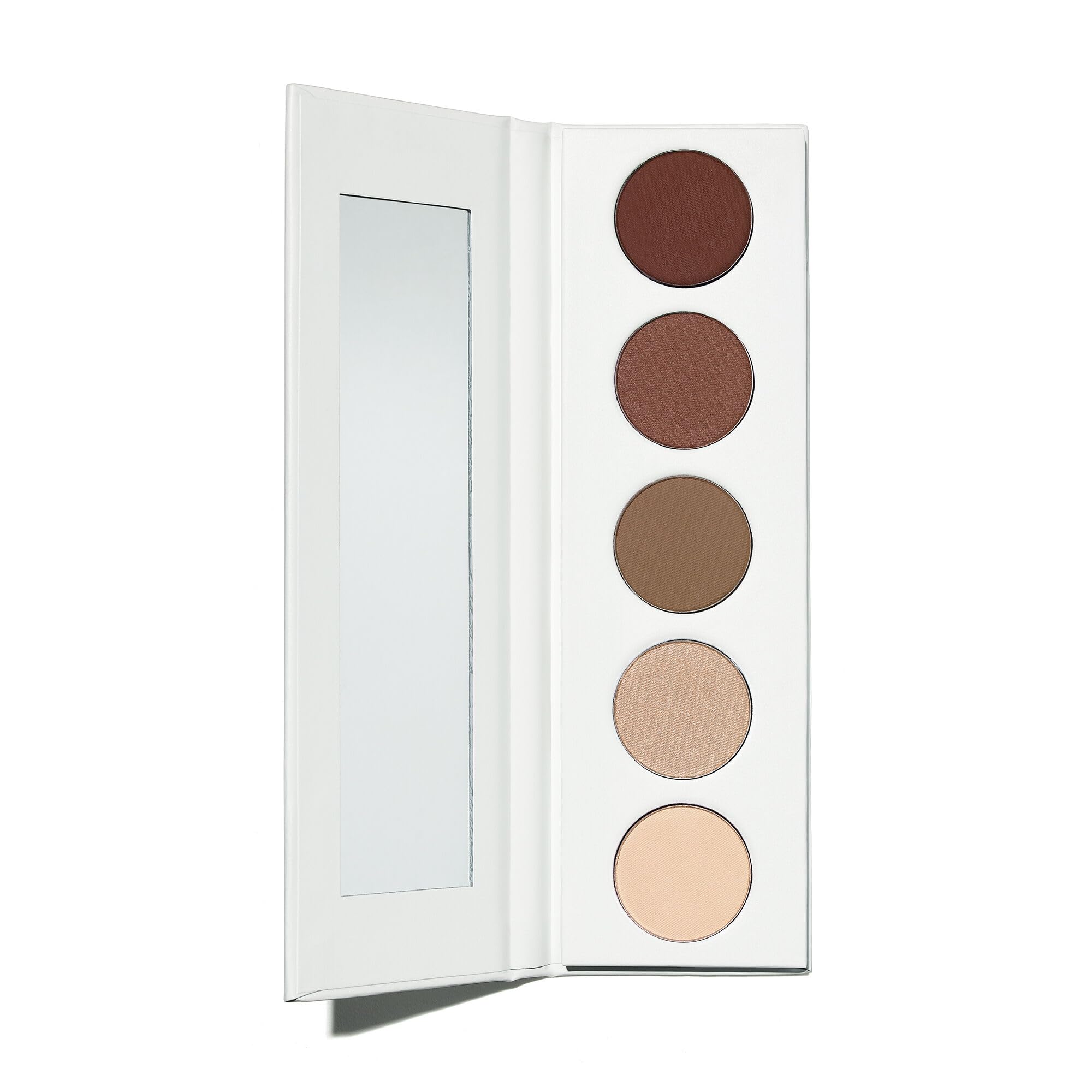 Well People front view of Taupe palette showing five shades and compact