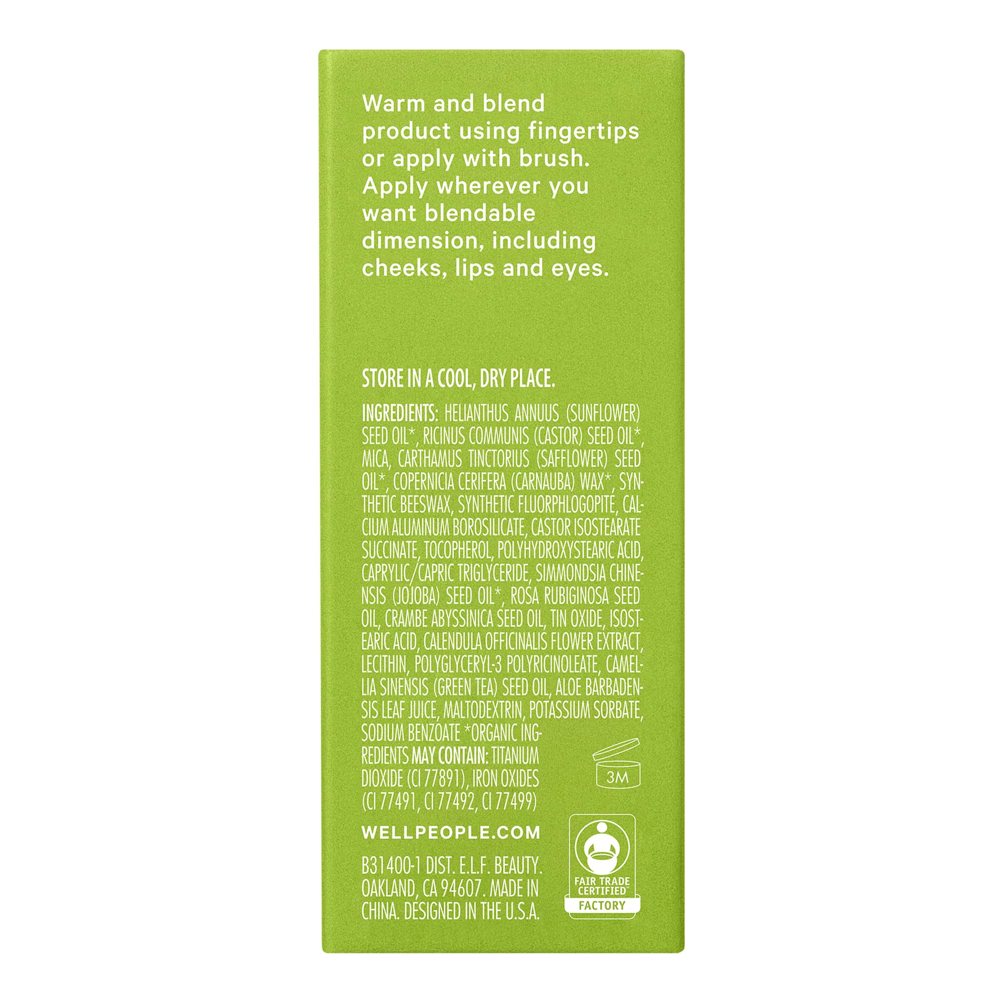 Well People label and ingredient list highlighting plant-powered benefits