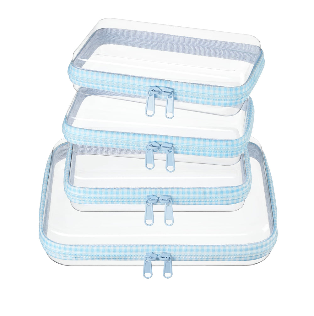 WELPIRT front view of hard shell zipper case showing organized storage benefit