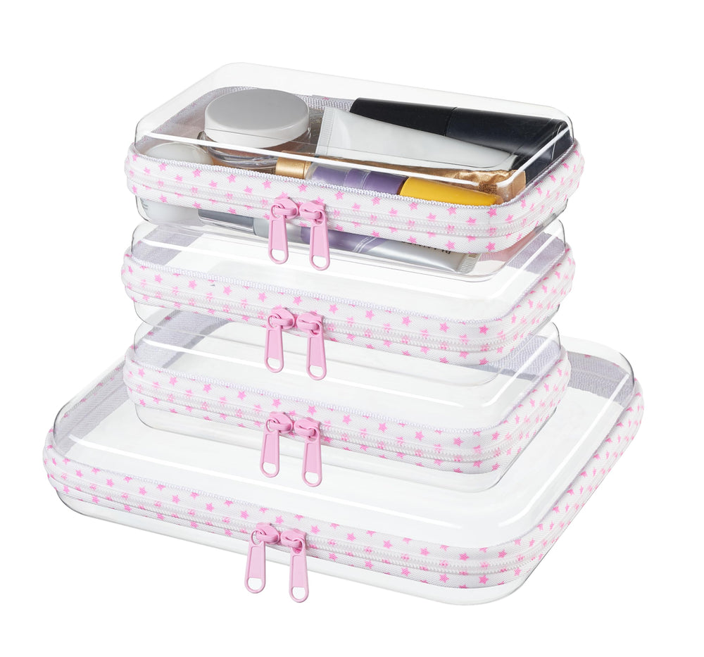 WELPIRT front view of set showing clear cases and neat organization benefit