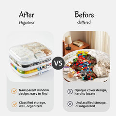 WELPIRT clear cases in classroom organizing art supplies for quick visual sorting
