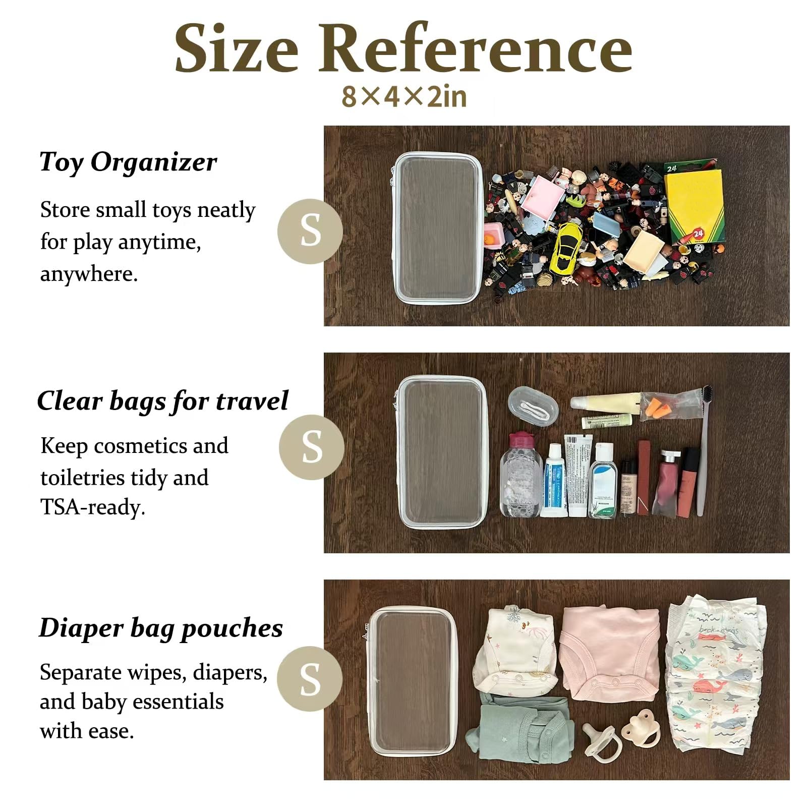 WELPIRT pouches on bathroom counter improving daily organization