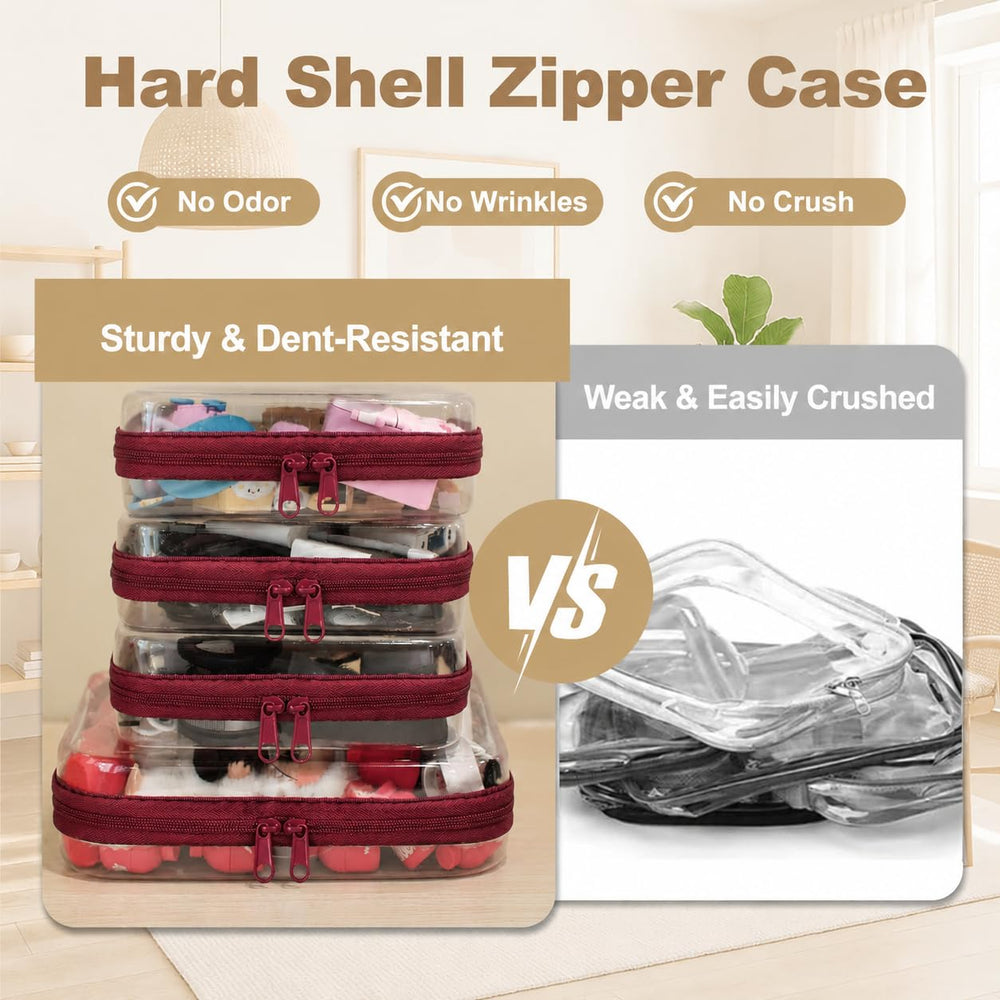WELPIRT medium case filled with toiletries showing easy organization benefit