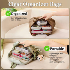 WELPIRT medium pouch open with toiletries visible for quick-access travel organization benefit