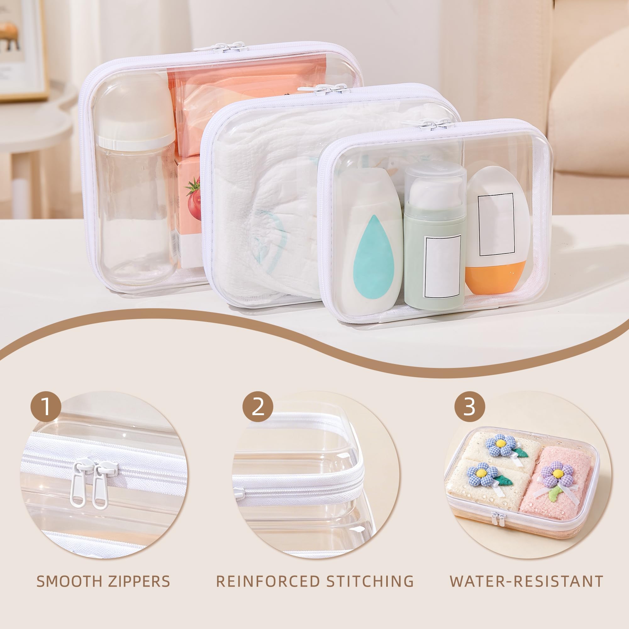 WELPIRT nested stack of three pouches for compact, space-saving storage