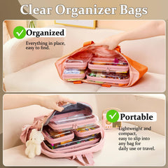 WELPIRT open medium pouch with organized toiletries highlighting easy packing