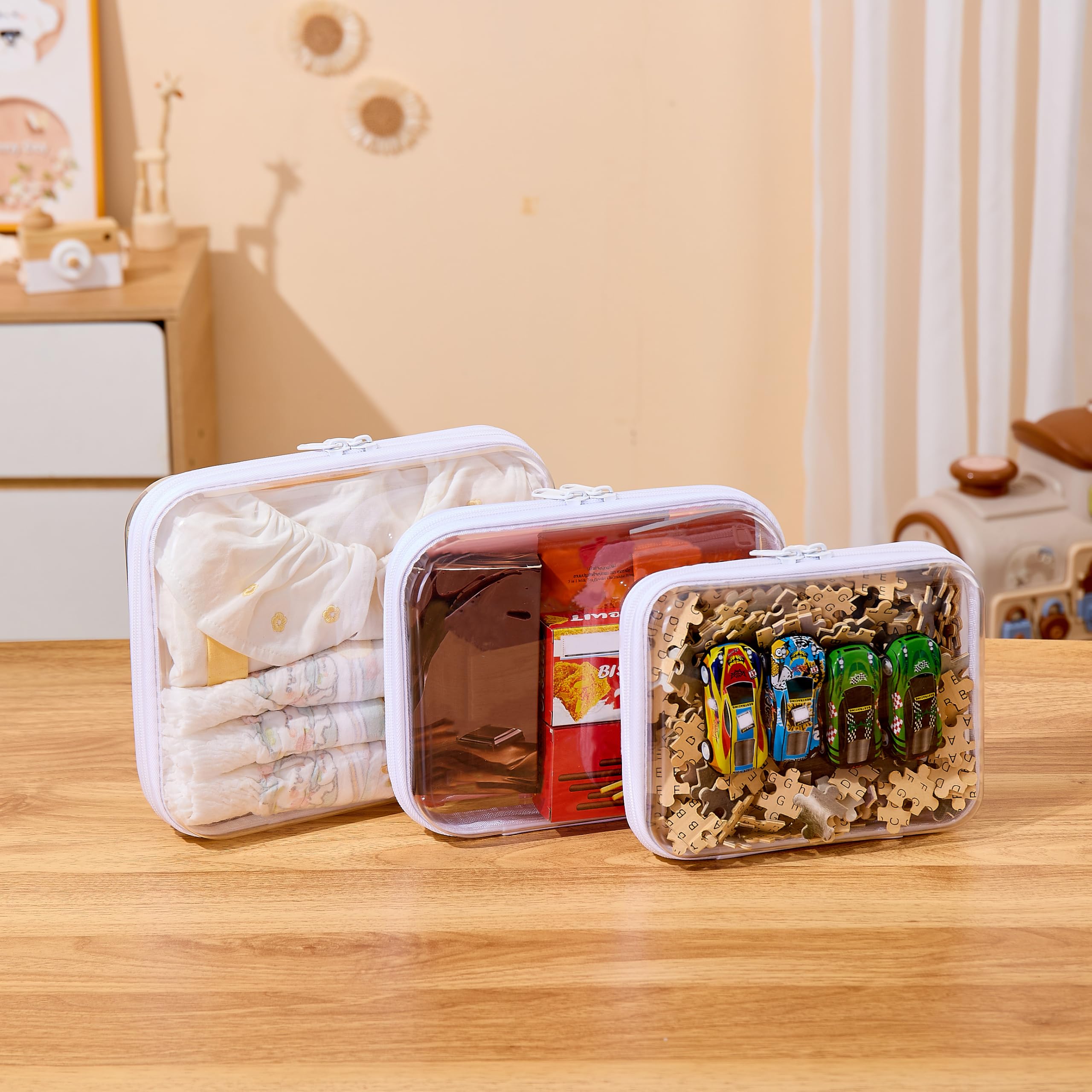 WELPIRT pouches inside a stroller caddy illustrating easy access on the go