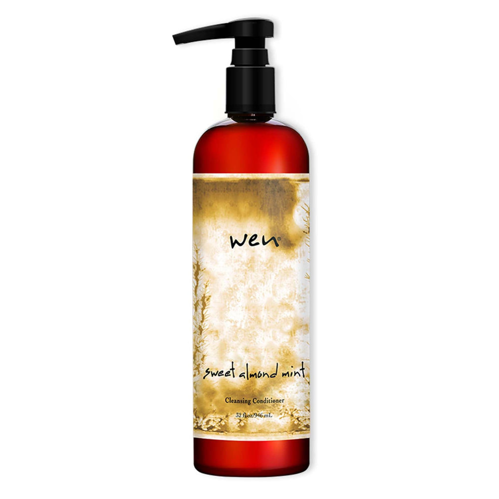 WEN by Chaz Dean front bottle showing product and scent, clear benefit of one-step routine