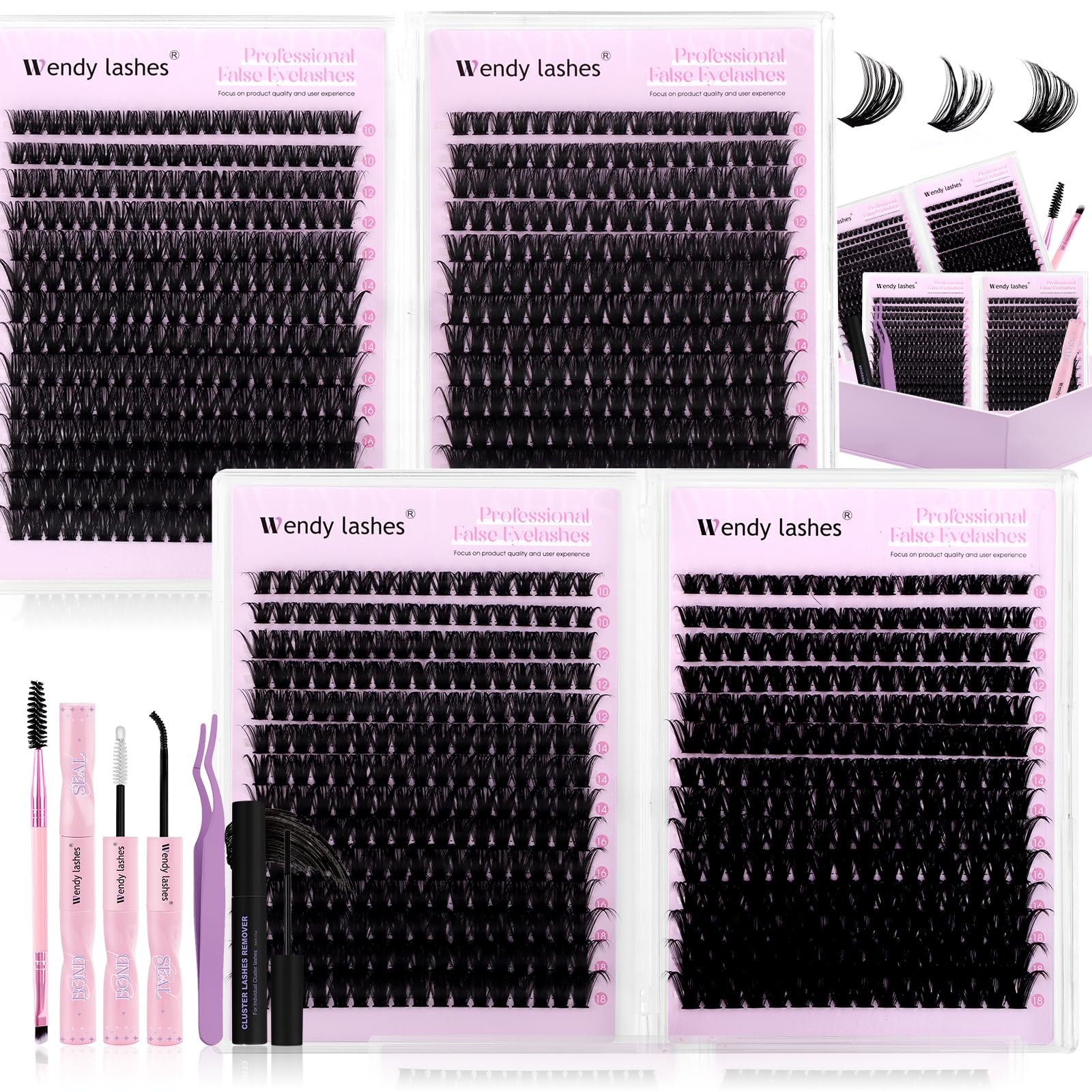 WENDY LASHES front packaging showing complete kit and benefits