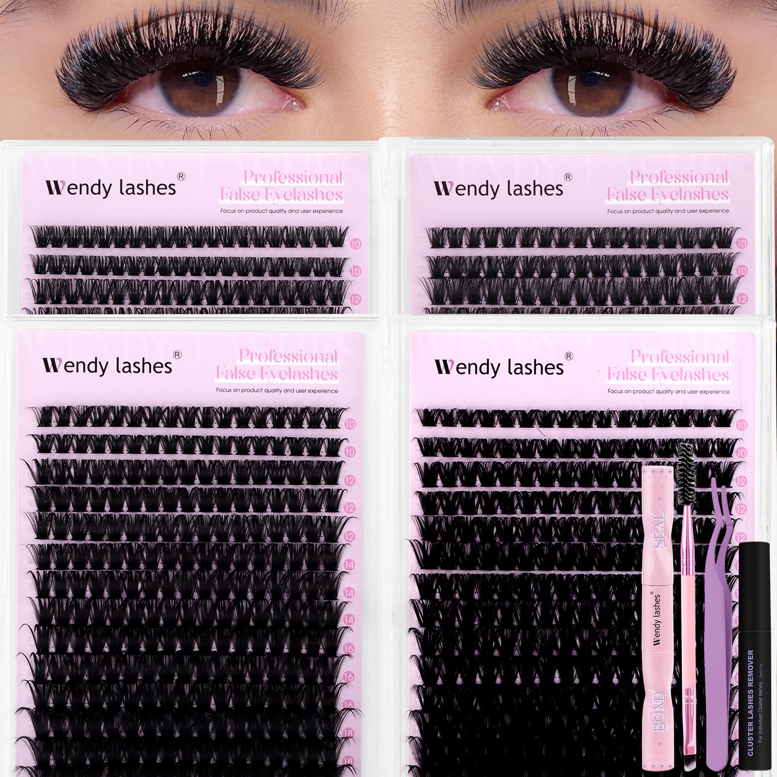 WENDY LASHES full kit laid out to show included contents