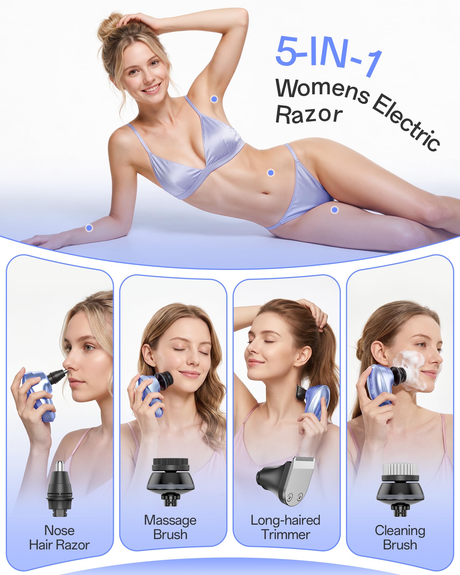 WEQOEE 7D floating shaving head close-up, improved contour tracking benefit