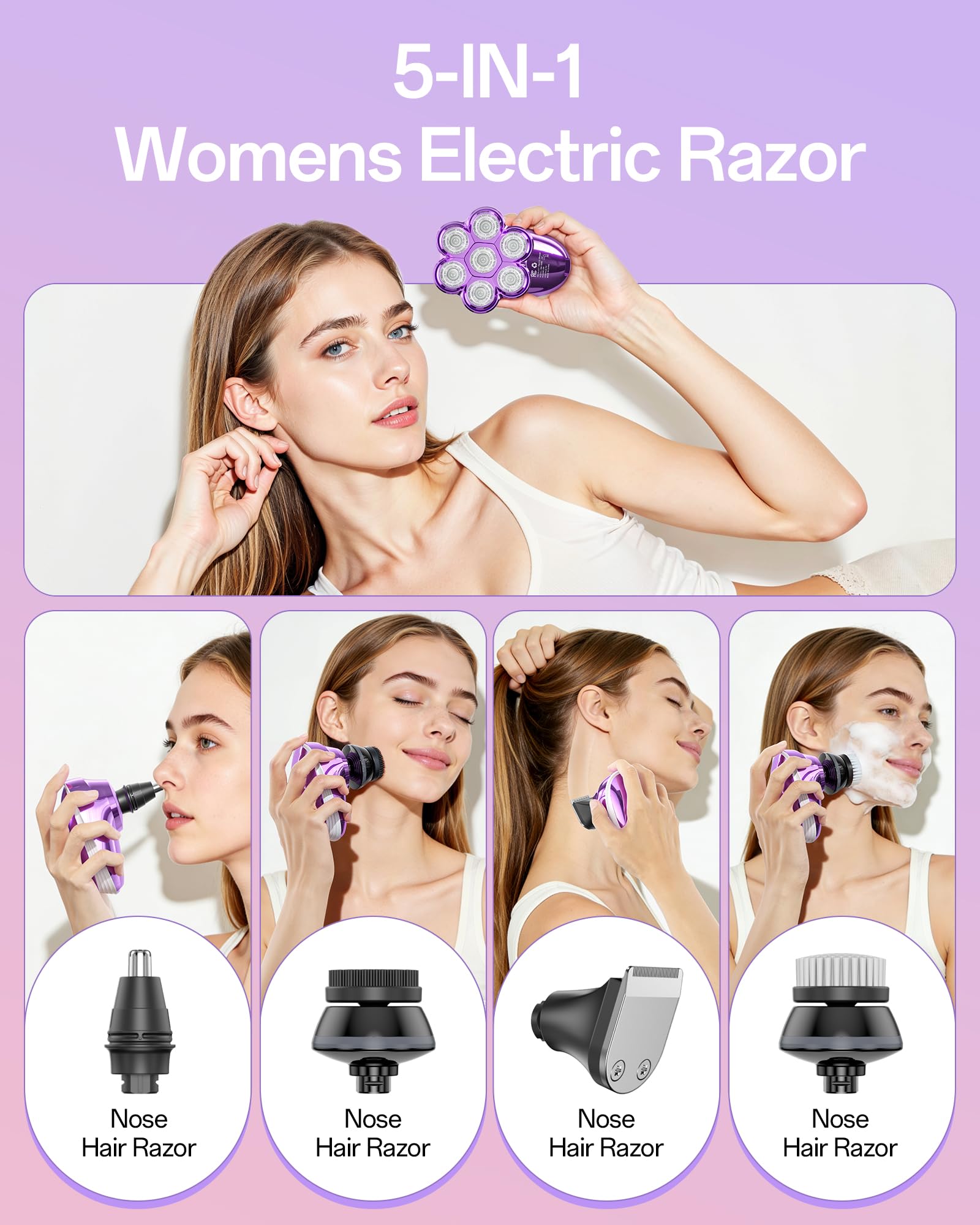 WEQOEE magnetic detachable heads popped off for quick cleaning benefit