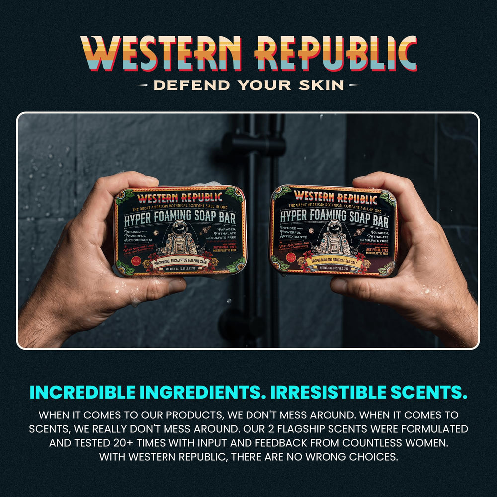 Western Republic ingredients label highlighting glycerin, aloe, niacinamide