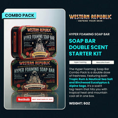 Western Republic soap bar in hand illustrating comfortable hydration