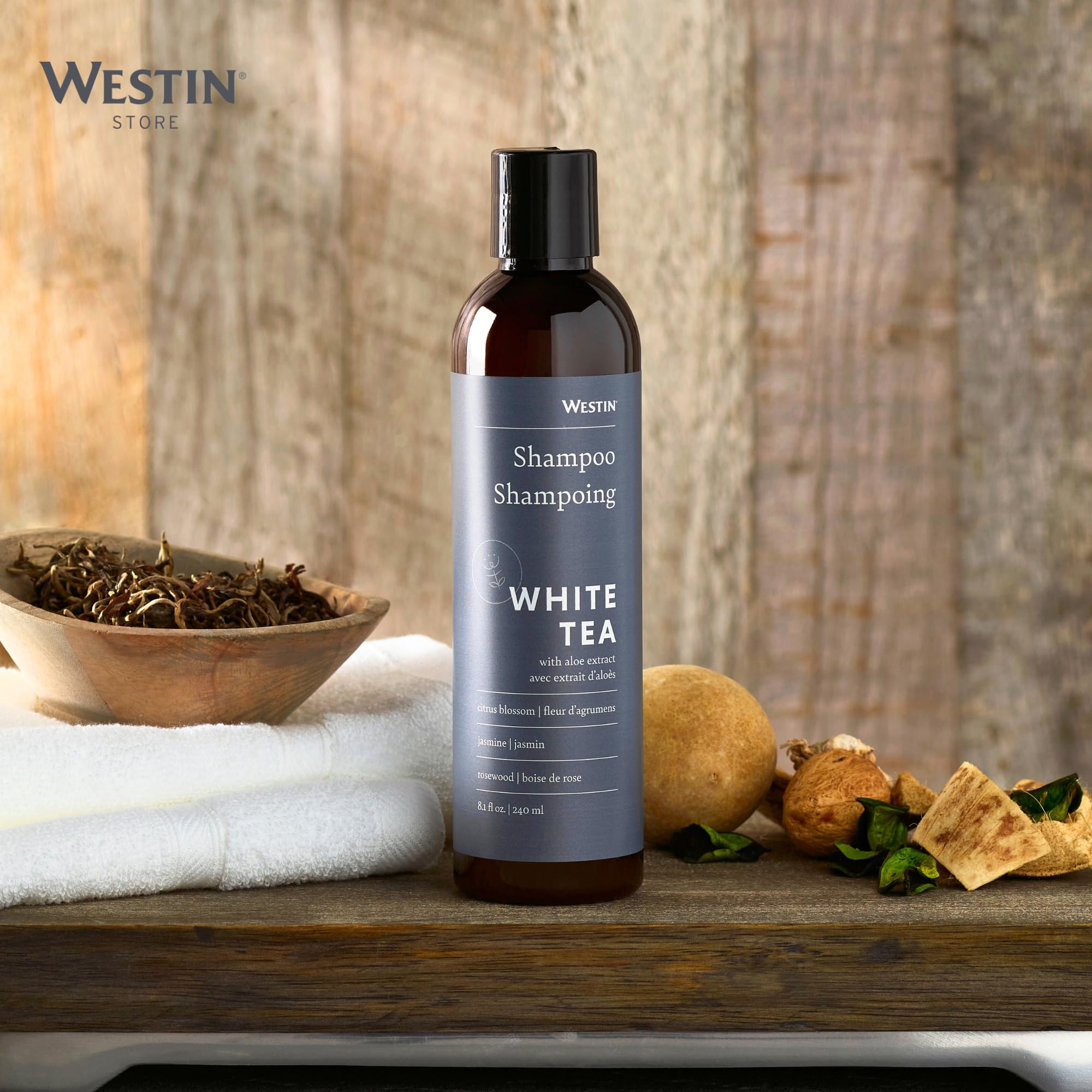 Westin back label showing directions and ingredient callouts