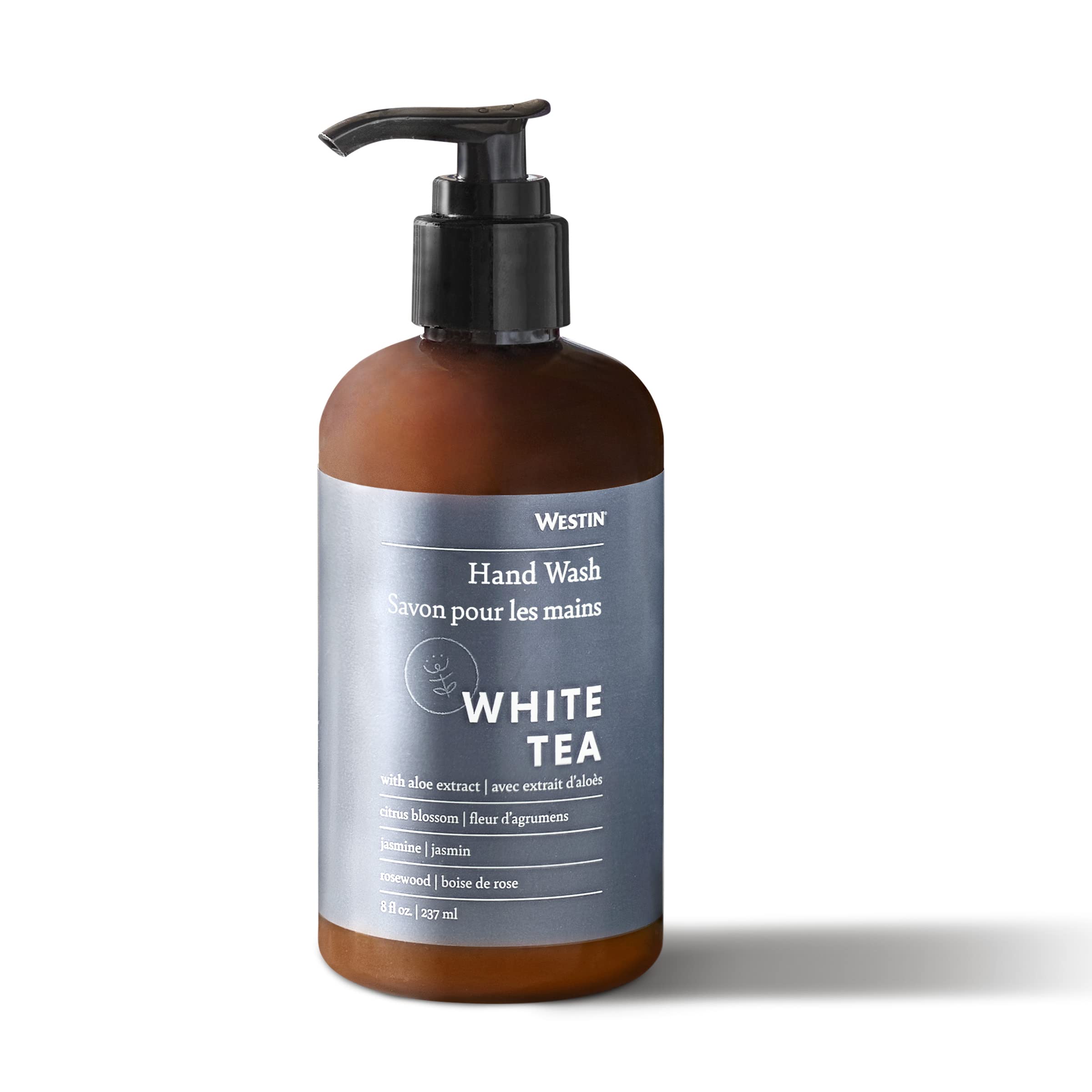 Westin front packaging showing bottle and signature white tea scent for elegant presentation