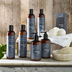 Foamy texture of Westin soap on hands showing gentle lather for soft cleansing