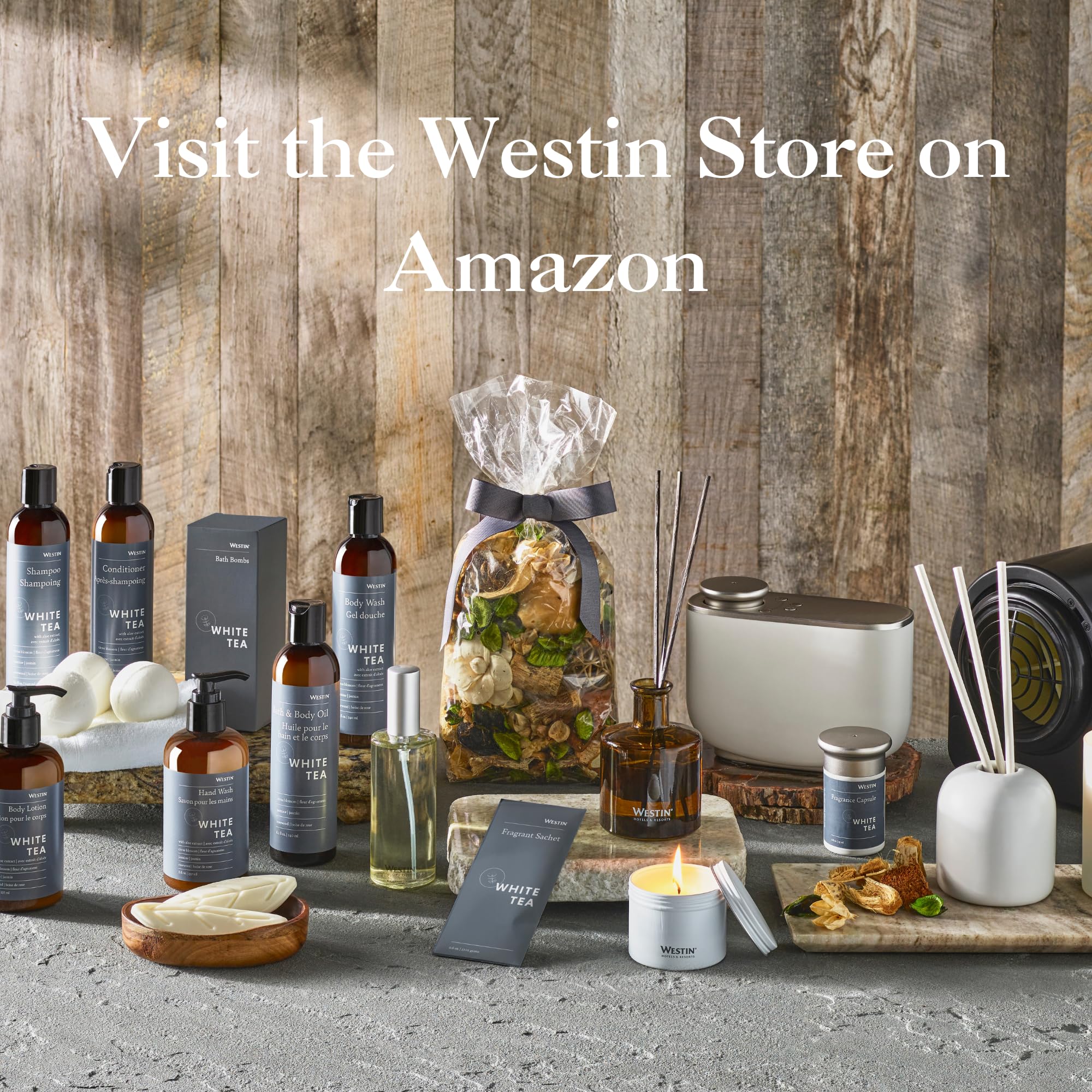 Westin bottle packed in a toiletry bag for convenient travel and consistent scent