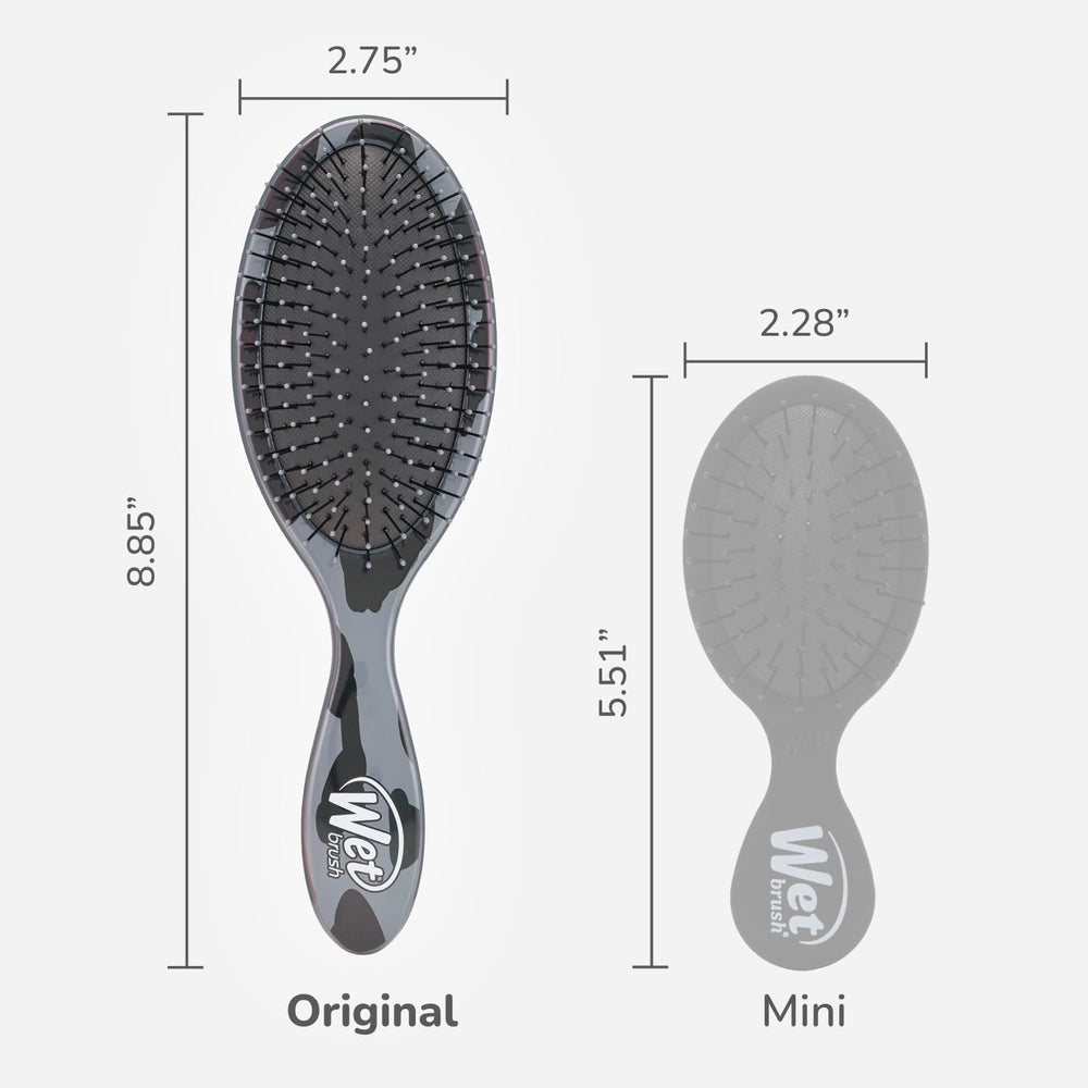 Wet Brush side profile focusing on ergonomic handle for comfortable brushing