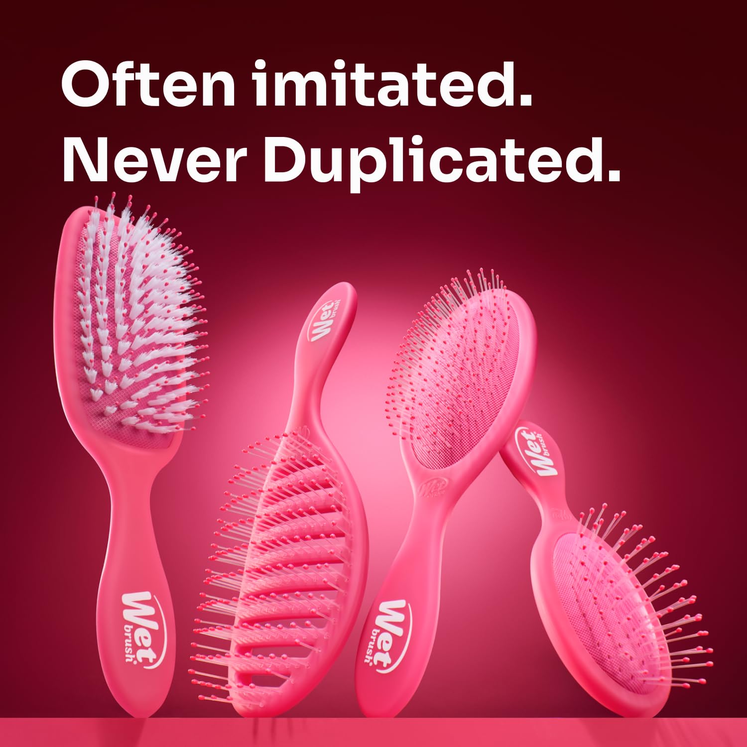 Wet Brush on a bathroom vanity setting suggesting everyday convenience