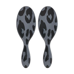 Wet Brush Original Detangler front view showing grey leopard design and easy grip