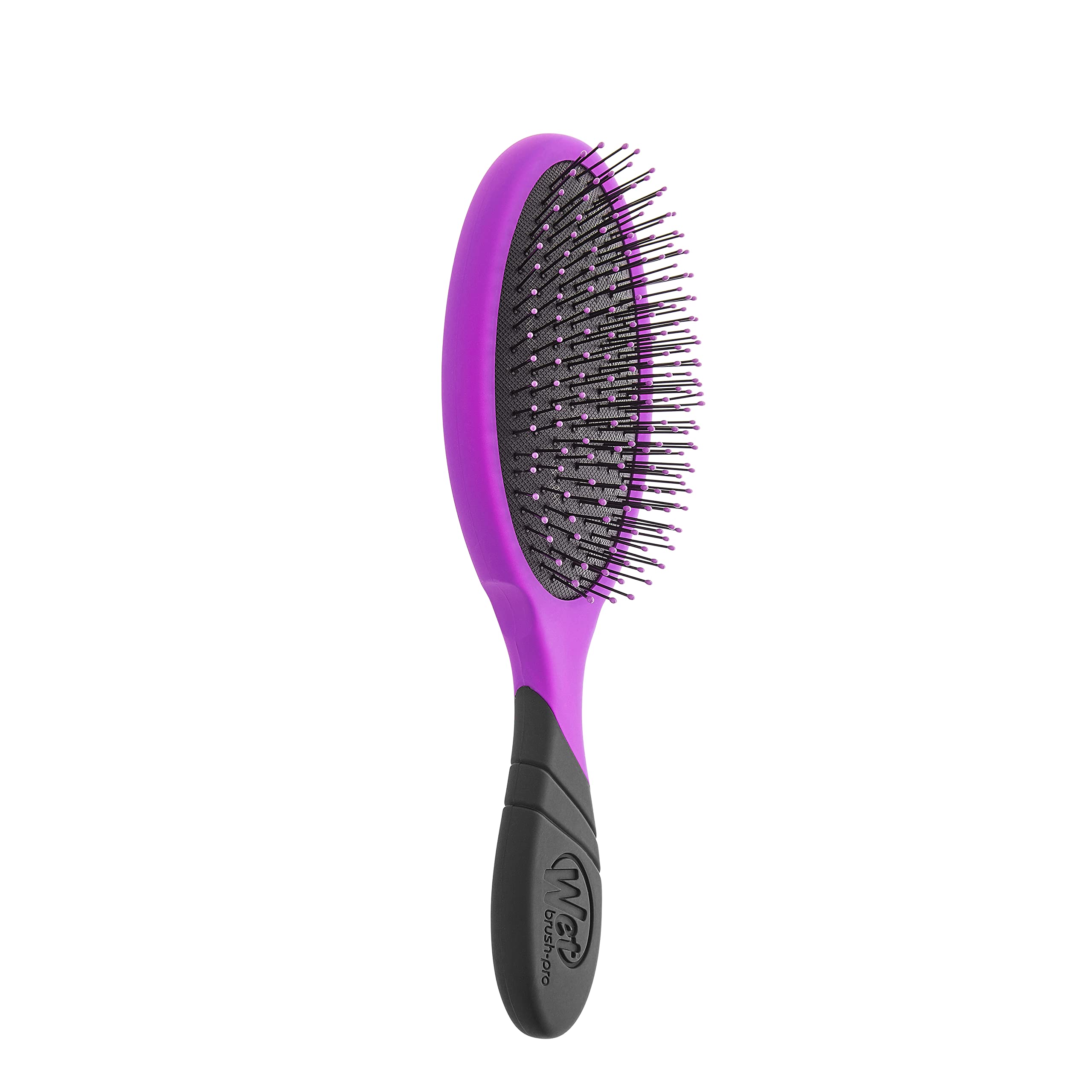 Wet Brush Pro handle close-up highlighting rubberized grip and finger rests for better control