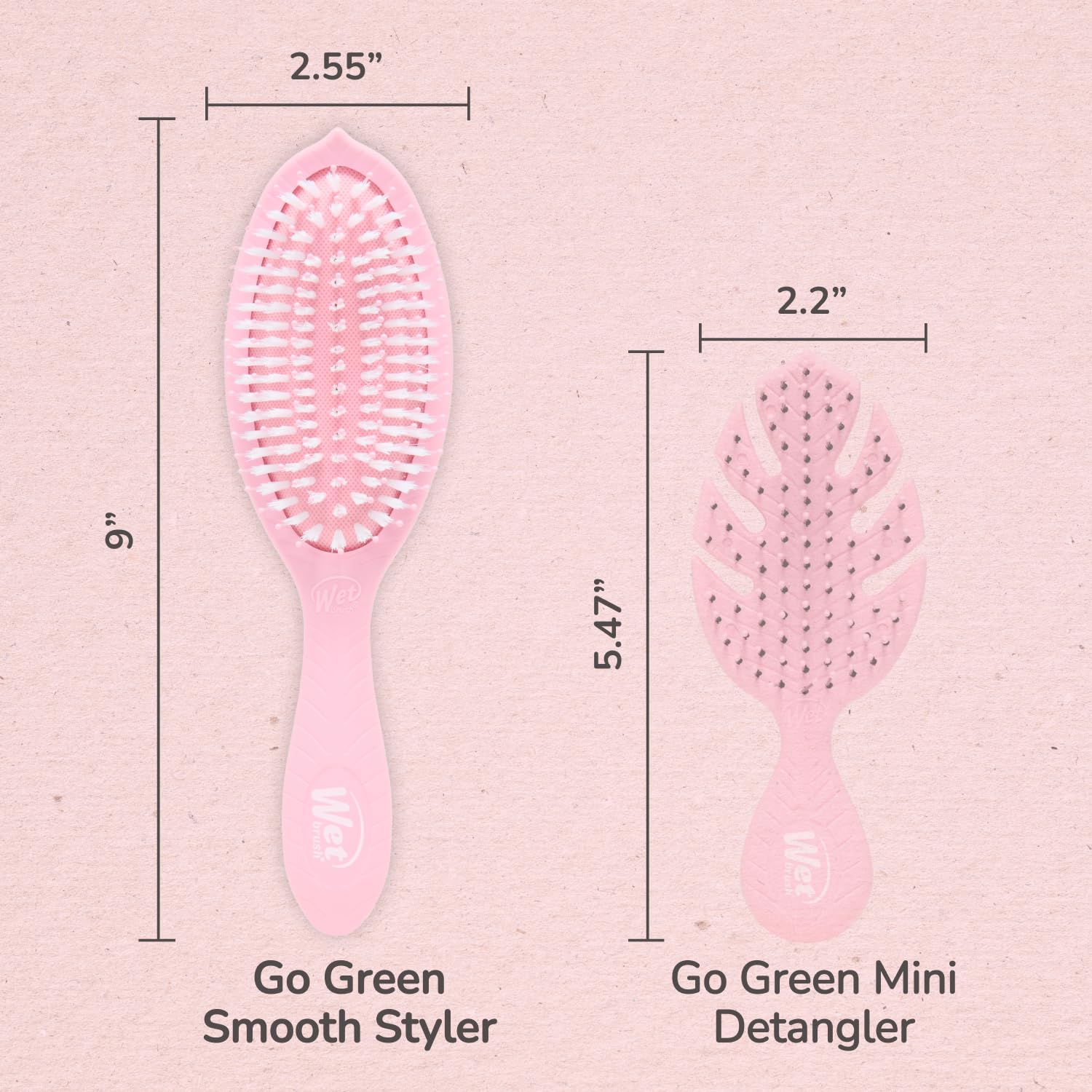Wet Brush held in hand illustrating compact size and control