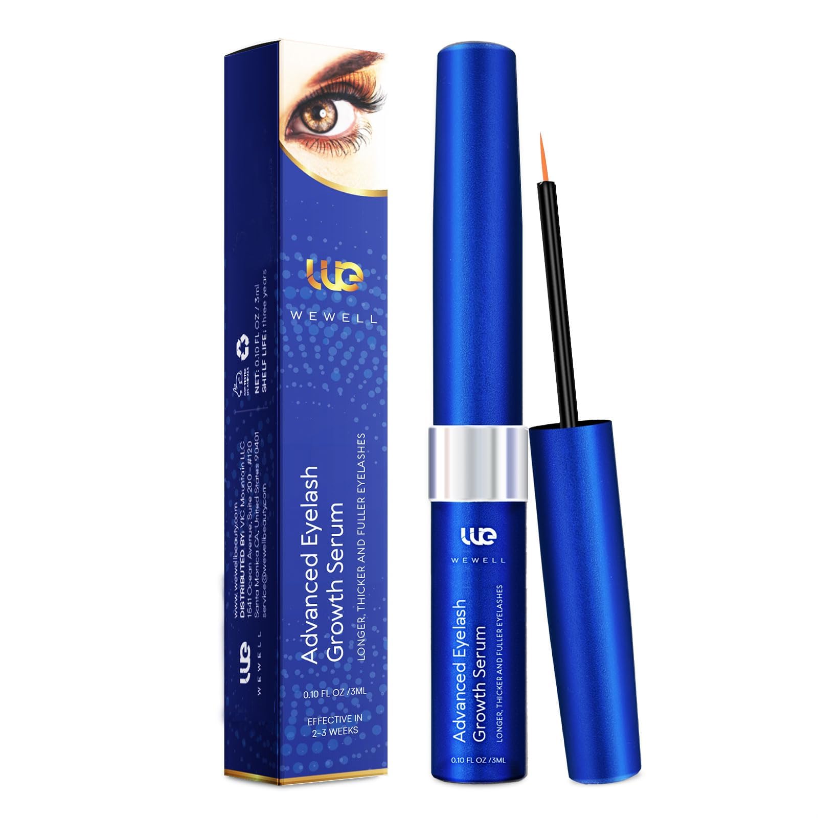 Wewell front packaging showing 3ml serum and brand for clear product ID