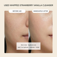 Whipped Semo Company ingredient label highlighting niacinamide and hyaluronic acid benefits