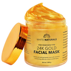 White Naturals front packaging showing 24K gold mask and luxury benefit
