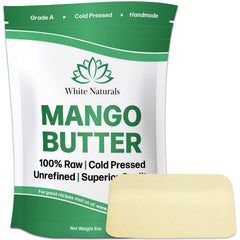 White Naturals mango butter front block showing pure packaging and clean presentation