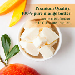 White Naturals mango butter melting in hand demonstrating easy application benefit