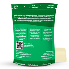 White Naturals mango butter creamy texture closeup showing smooth spreadability benefit