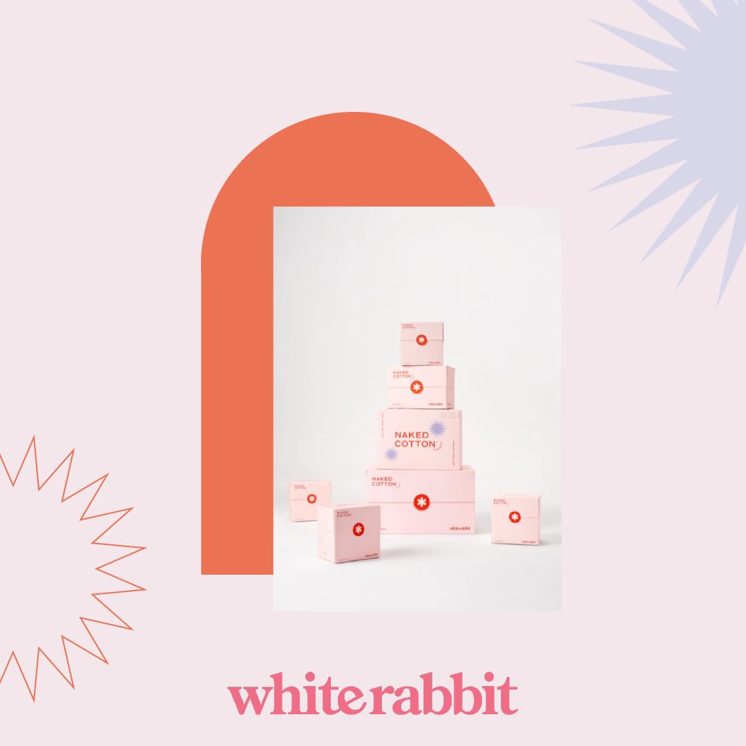 White Rabbit pads styled on bathroom shelf illustrating daily use
