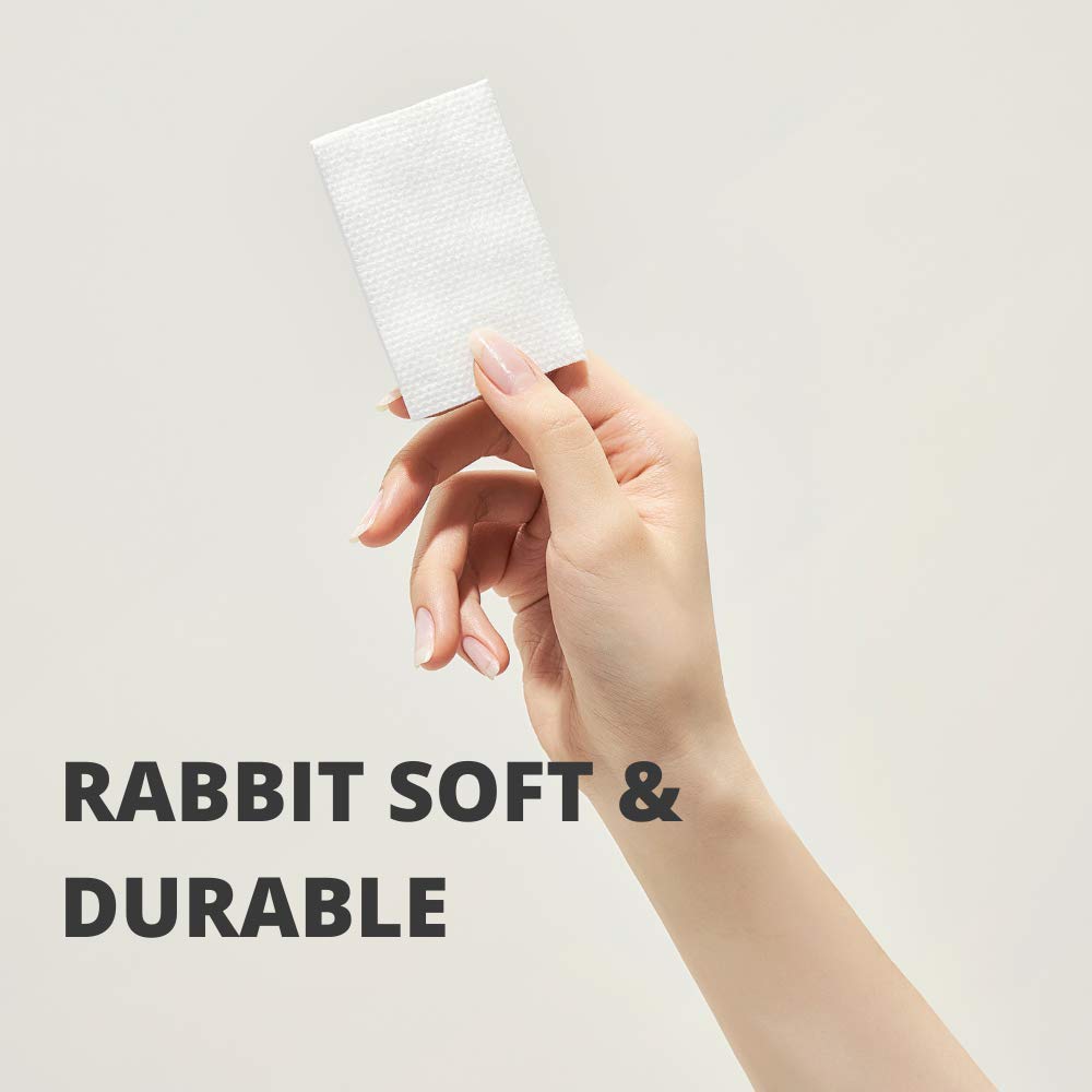 White Rabbit pad wiping face with no lint for clean finish
