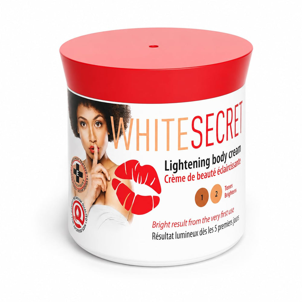 Generic White Secret cream texture close-up highlighting smooth absorbency