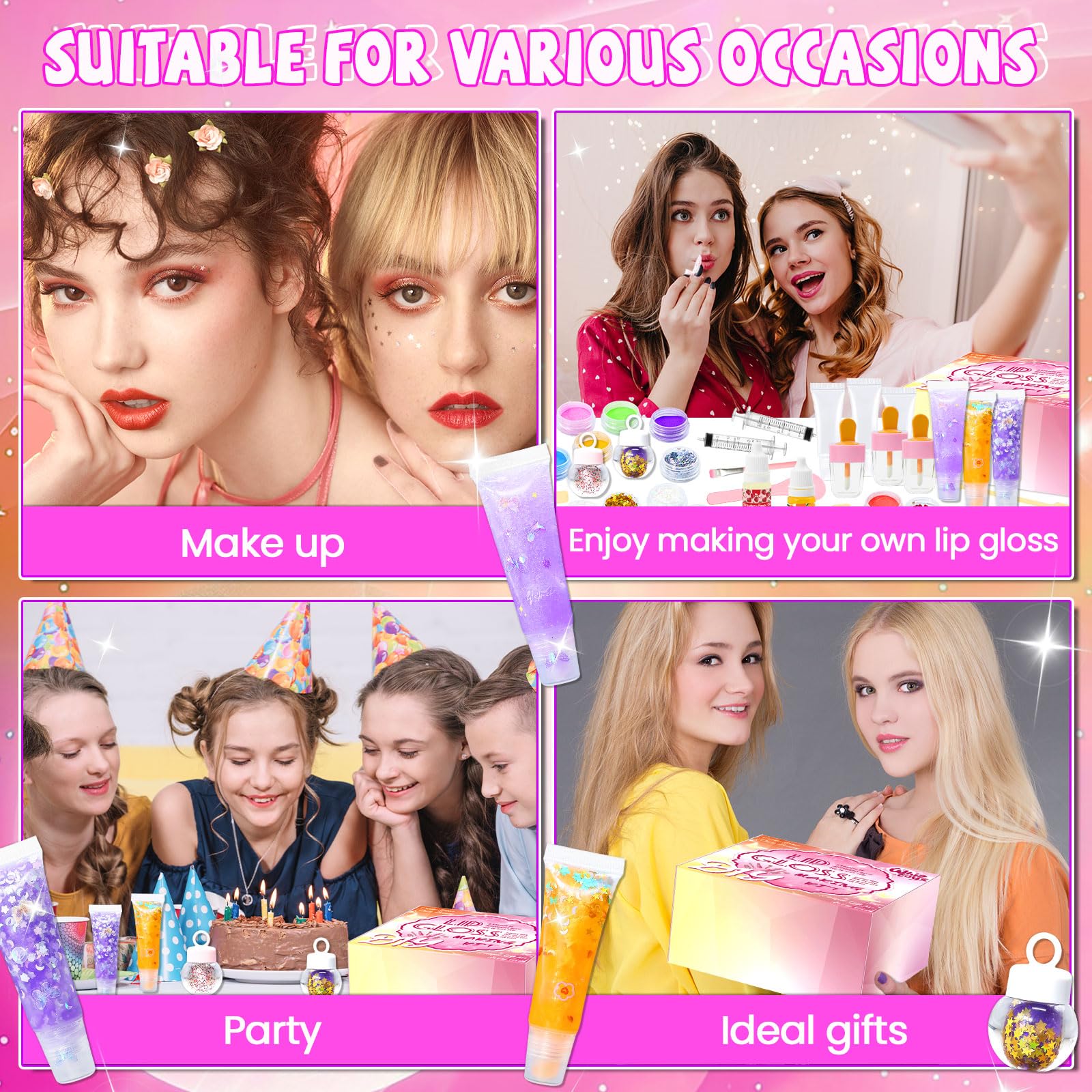 WhizToys finished lip gloss swatched on hand showing shine and color payoff benefit visible results