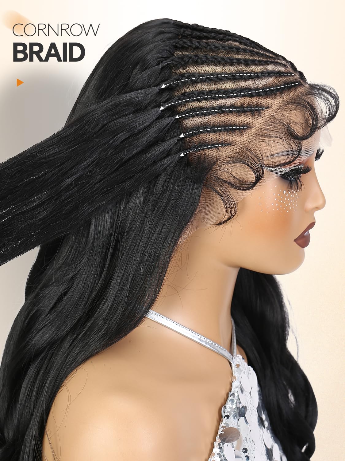 WIGER hairline baby hairs detail providing realistic soft edge