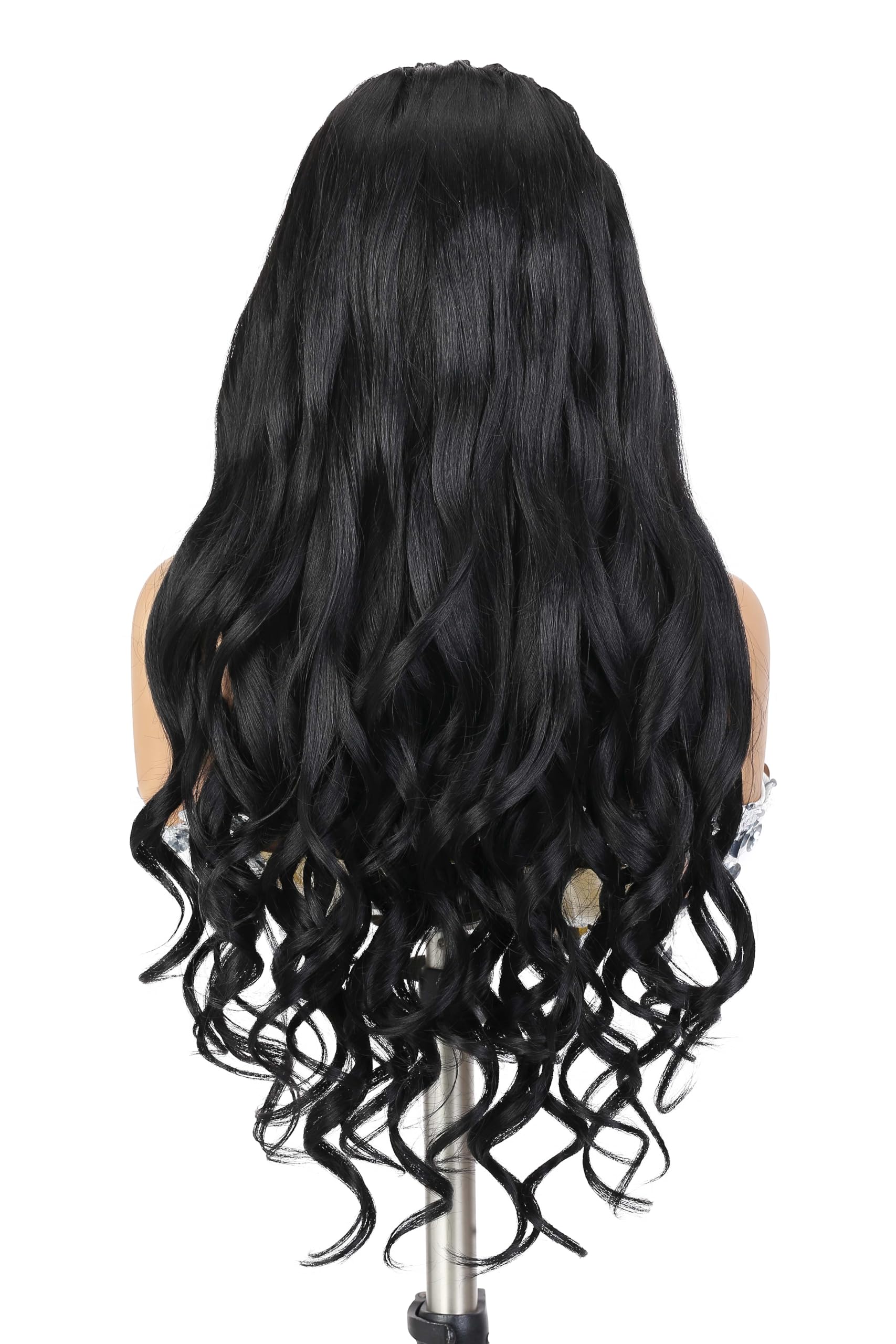 WIGER wide 13x6 lace parting demonstrating versatile styling options