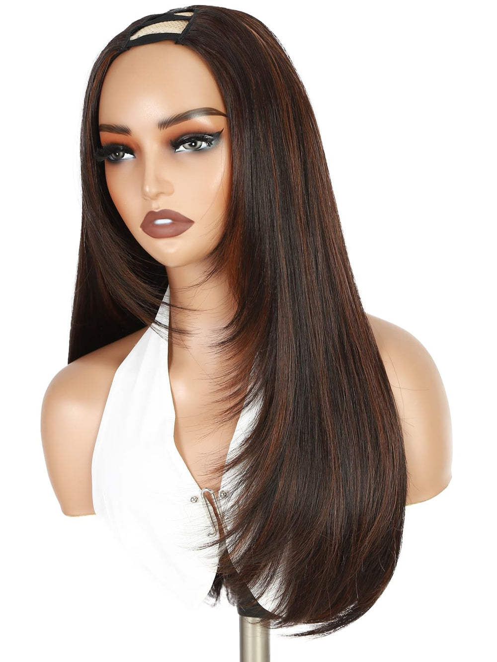 WIGNEE length comparison showing wig scale on mannequin for size reference