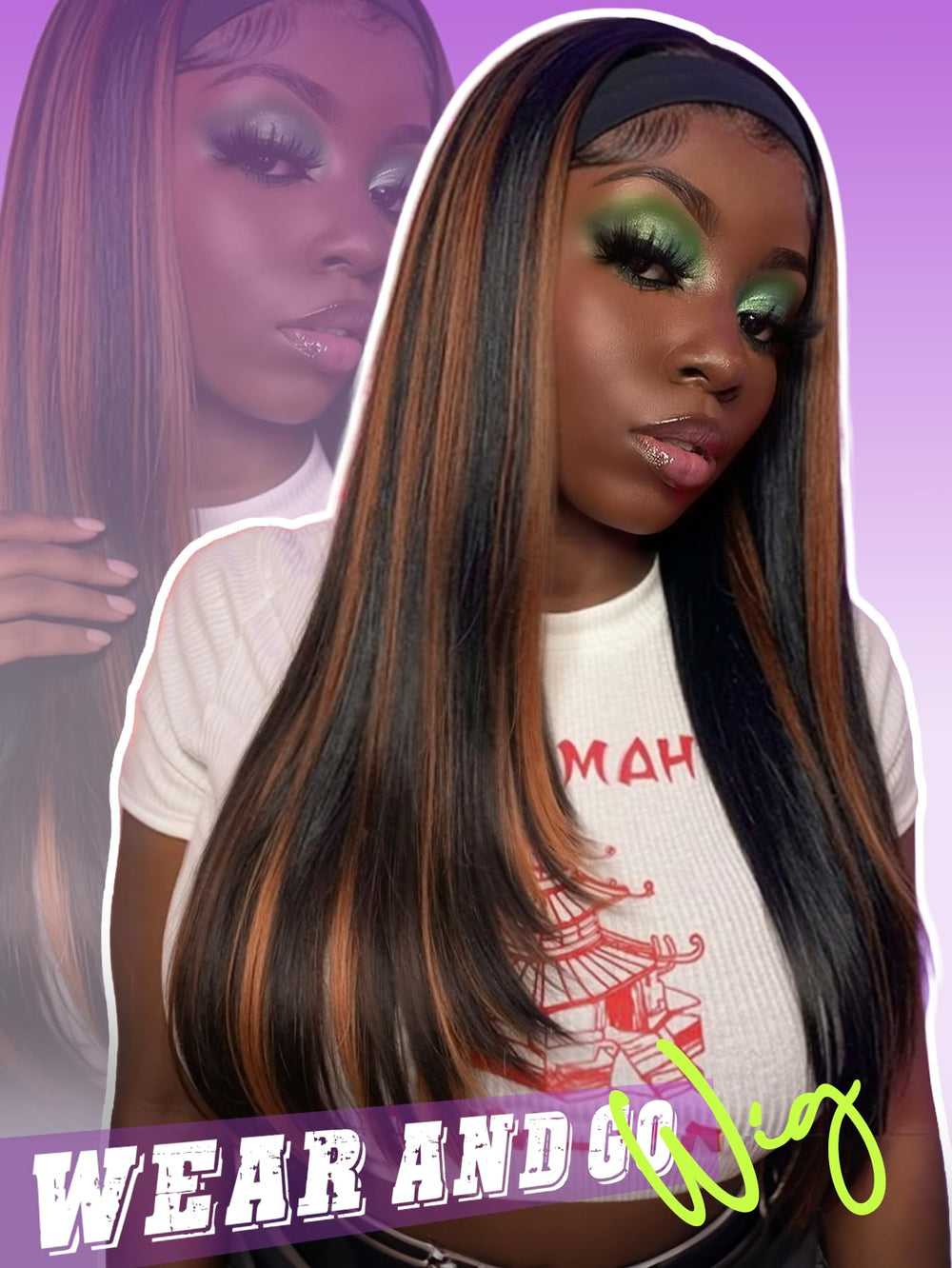 WIGNEE layered full length straight wig, adds movement benefit